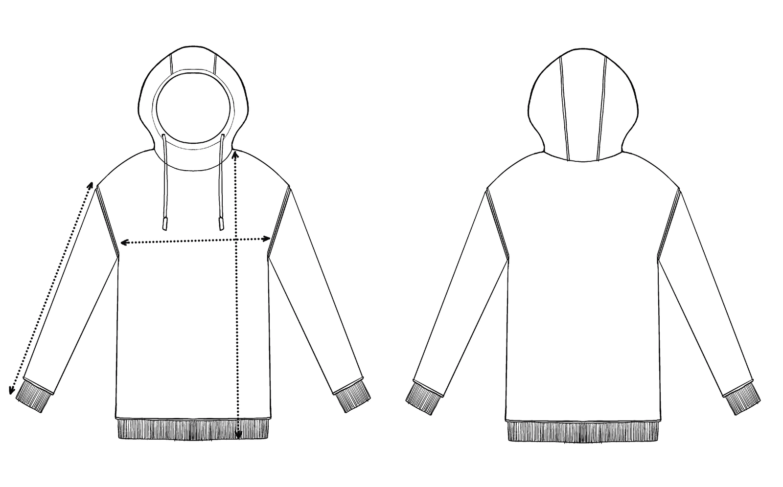 Sudadera unisex de cuello alto con capucha - Imagen 3